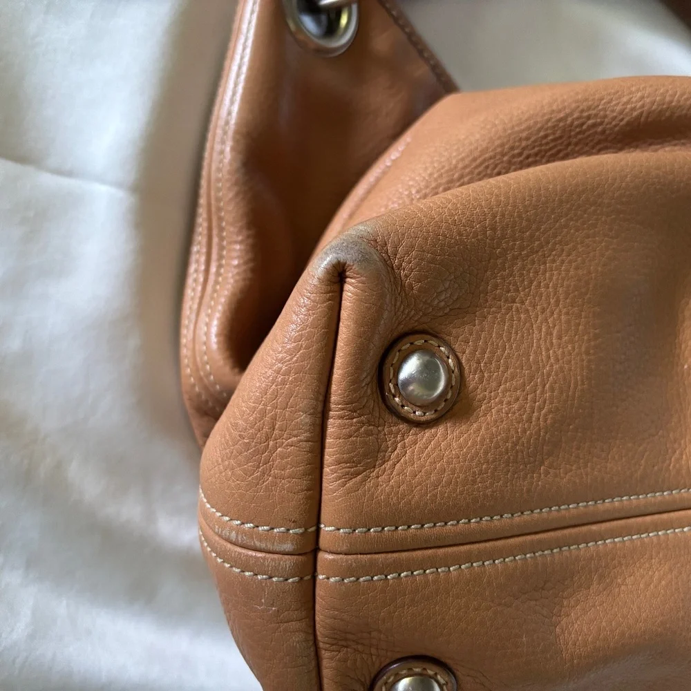 Miu Miu Tan Leather Hobo Bag